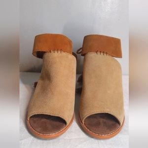 Brown and tan sandals